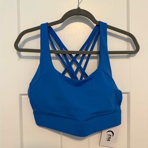 ZYIA Strappy Back Sports Bra - Blue